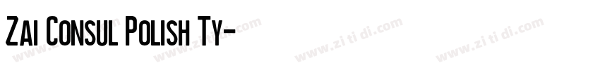 Zai Consul Polish Ty字体转换